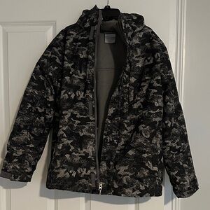 Columbia Gray Interchange Boys Ski Jacket Youth L